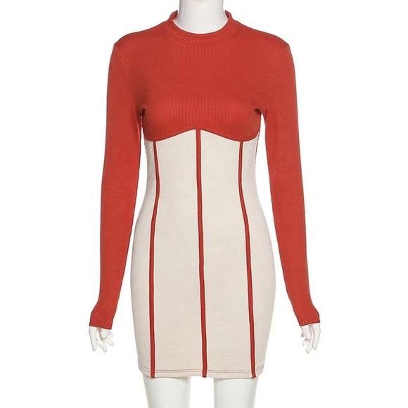 Longsleeve Bodycon Ribbed Dress - Picture 6 of 6